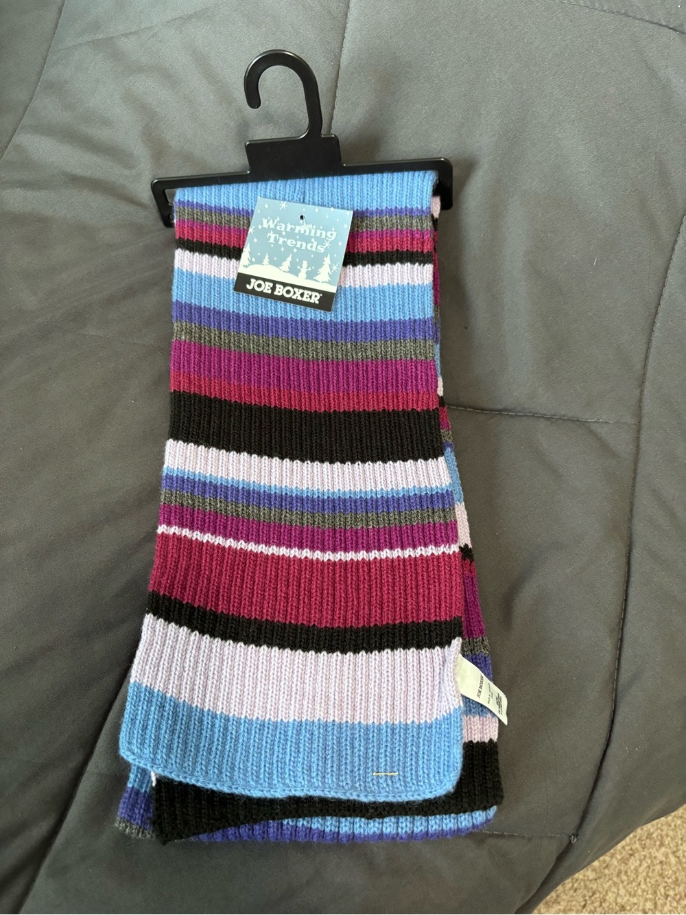 Joe Boxer Multicolor Striped Casual Socks - Light Blue, Purple, Black, Pink